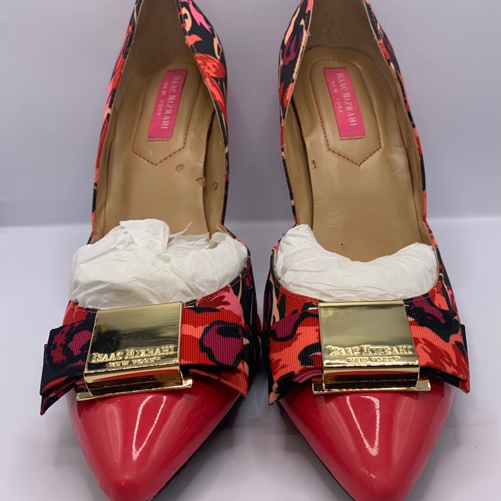 Isaac Mizrahi Women's Pink Floral Heels